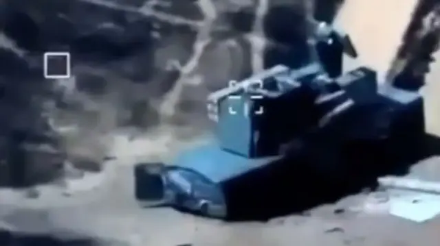 The air defence system as seen from the drone's camera