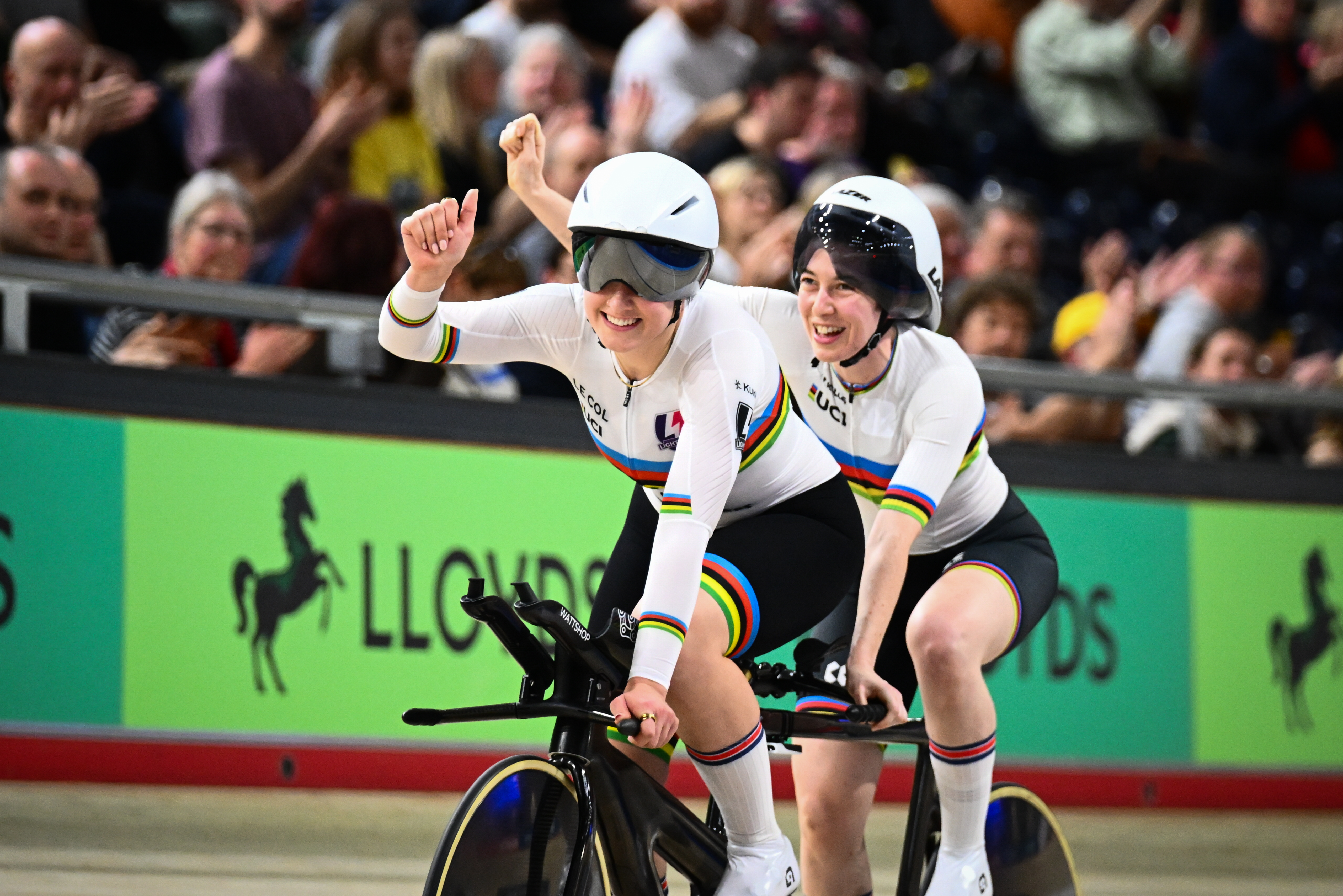 Jenny Holl and Sophie Unwin at the British Track Championships 2026