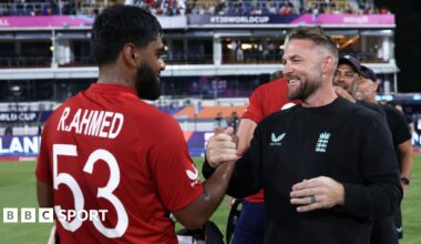 BBC Sport microphone and phone