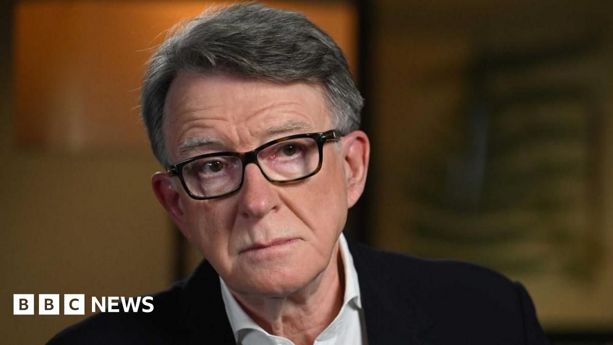 Lord Mandelson during an interview on Sunday with Laura Kuenssberg.