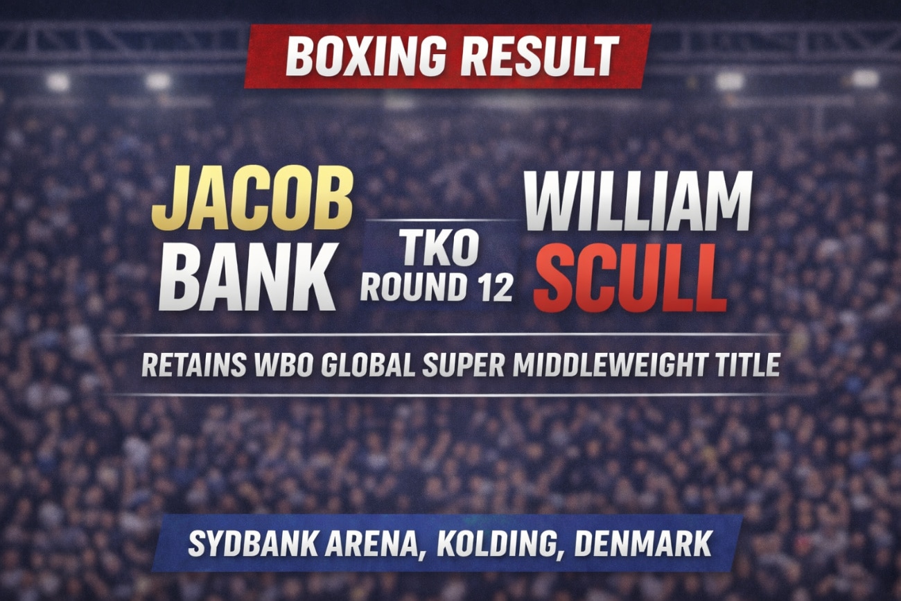 Image: Boxing Results: Jacob Bank Stops William Scull Late