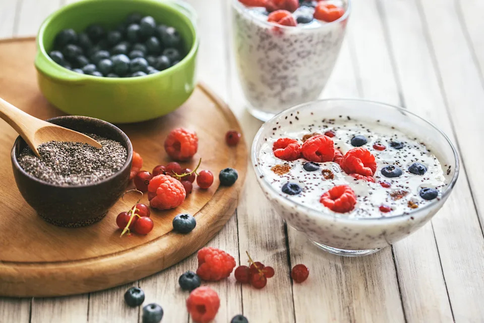 Chia Seed Pudding With Fresh friut