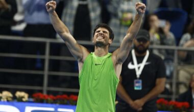 Alcaraz fights back from a set down to beat Khachanov and make the Doha semis