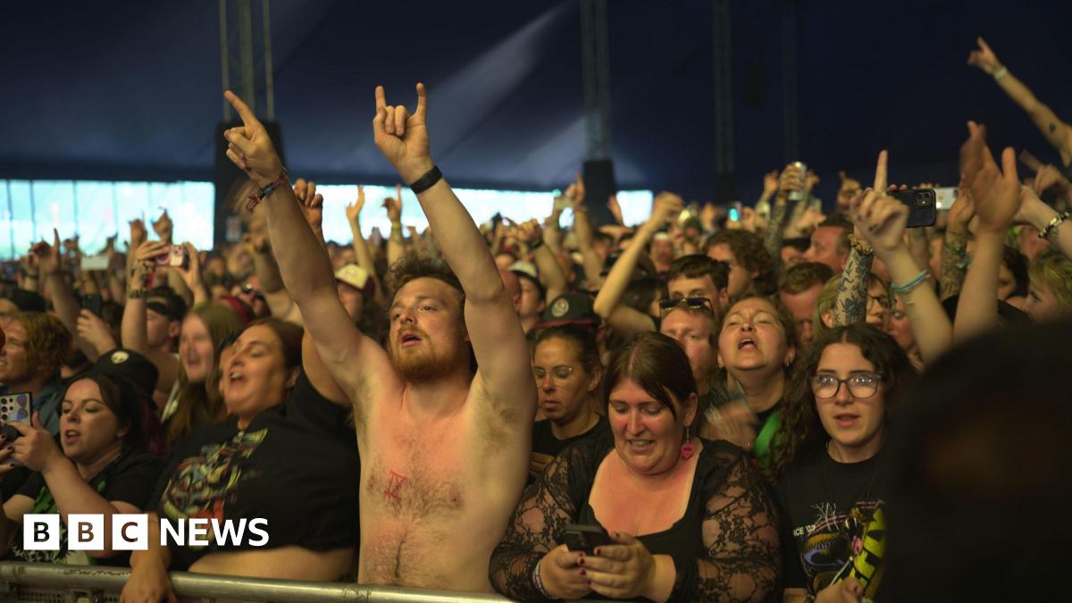 Rock fans at Download Festival