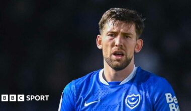 Callum Lang in action for Portsmouth this season