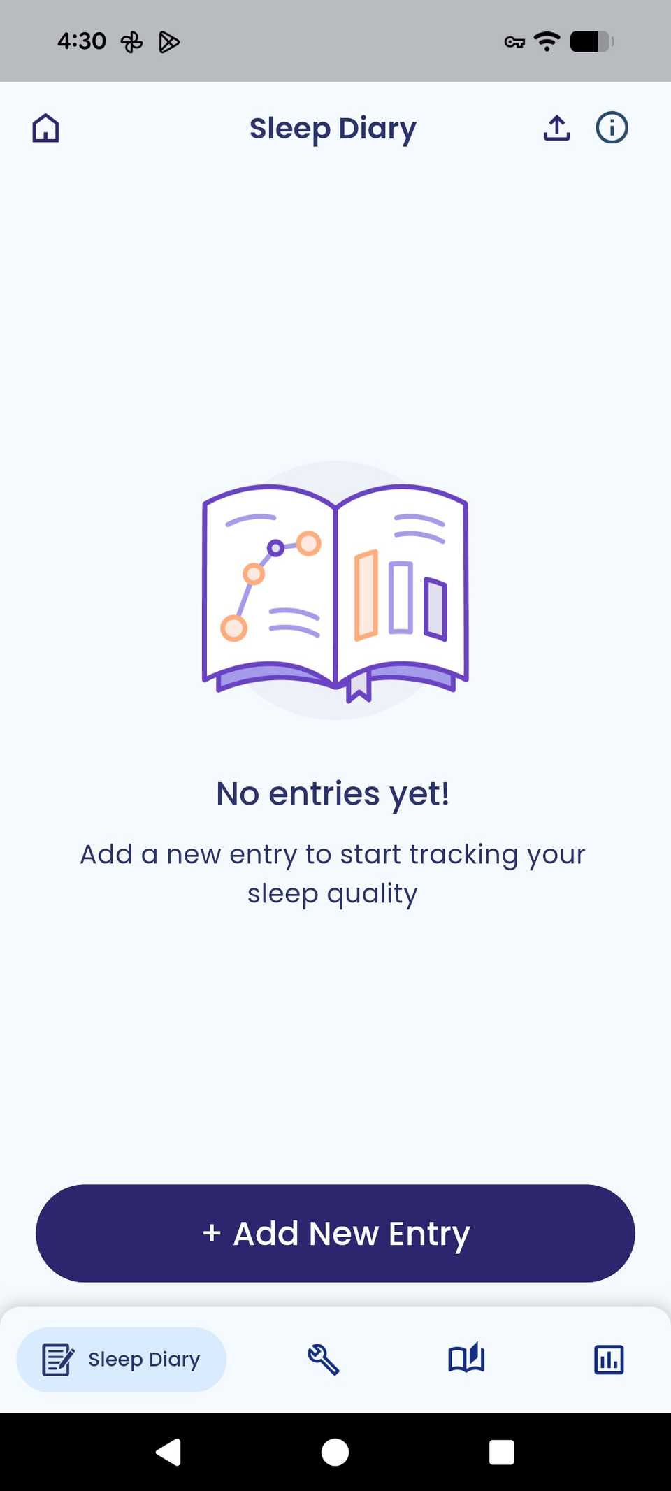 Add new entry for sleep diary in the CBT-i app