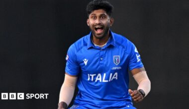 Crishan Kalugamage in action for Italy