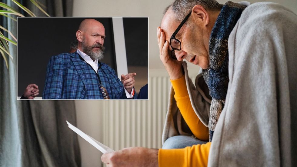 Chris O'Shea and man in shock