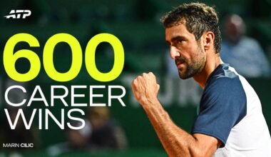 Marin Cilic is the second active player to earn 600 wins, joining Novak Djokovic.