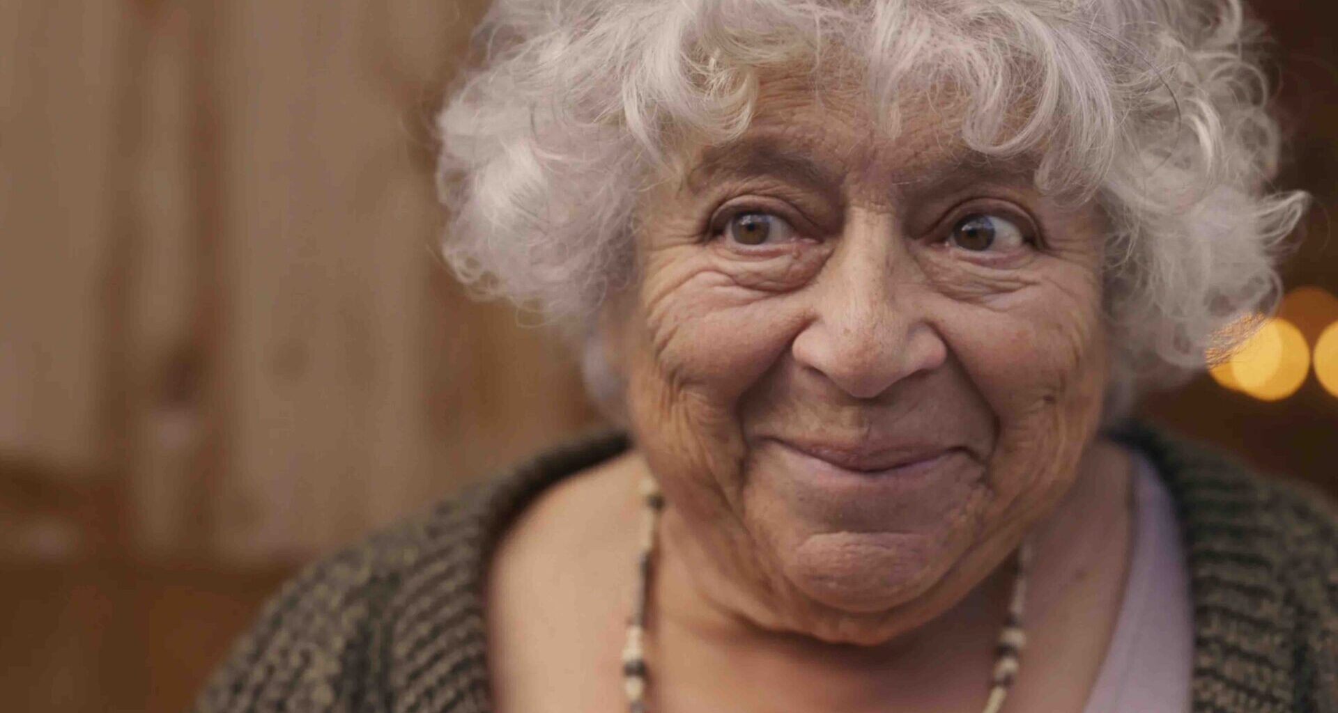 Miriam Margolyes smiling in A Friend of Dorothy still