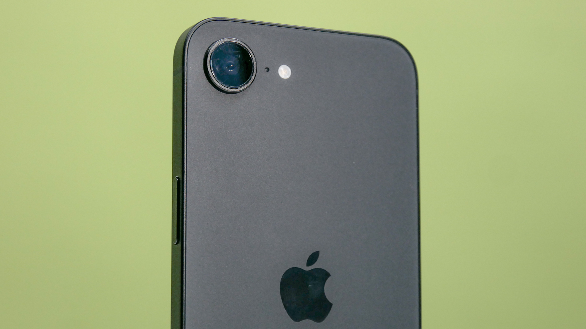 iPhone 16e camera closeup.