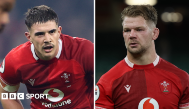 Wales players Joe Hawkins and Olly Cracknell