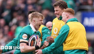 Tommy O'Brien celebrates