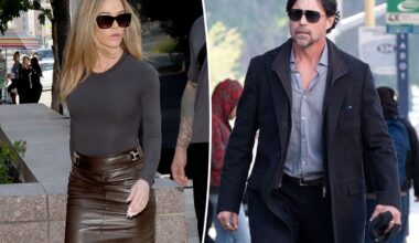 Denise Richards and Aaron Phypers arrive at court as their divorce proceedings continue