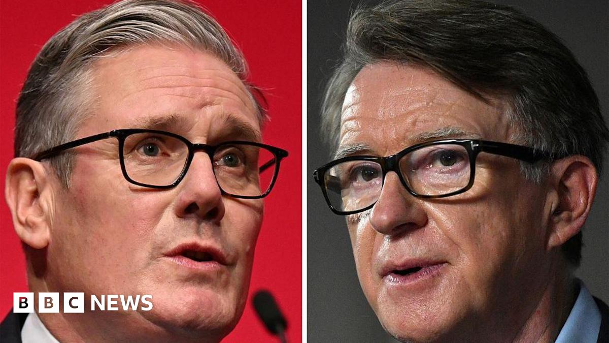 A composite image of Keir Starmer and Peter Mandelson