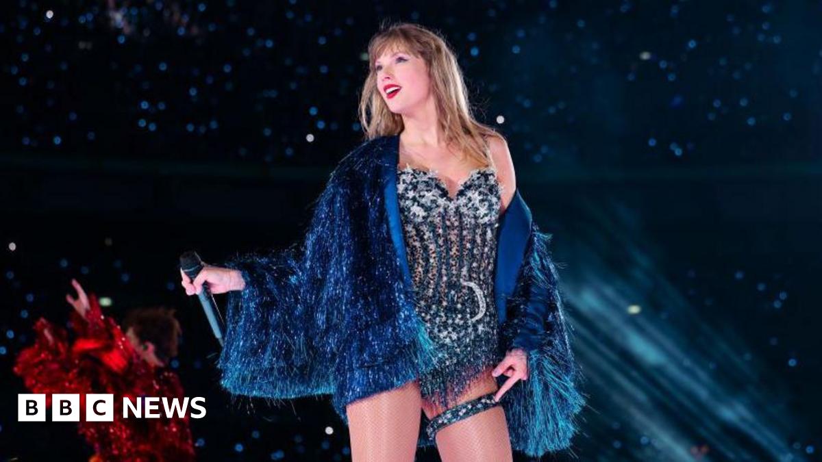 Taylor Swift performs onstage during "The Eras Tour" at Wembley Stadium