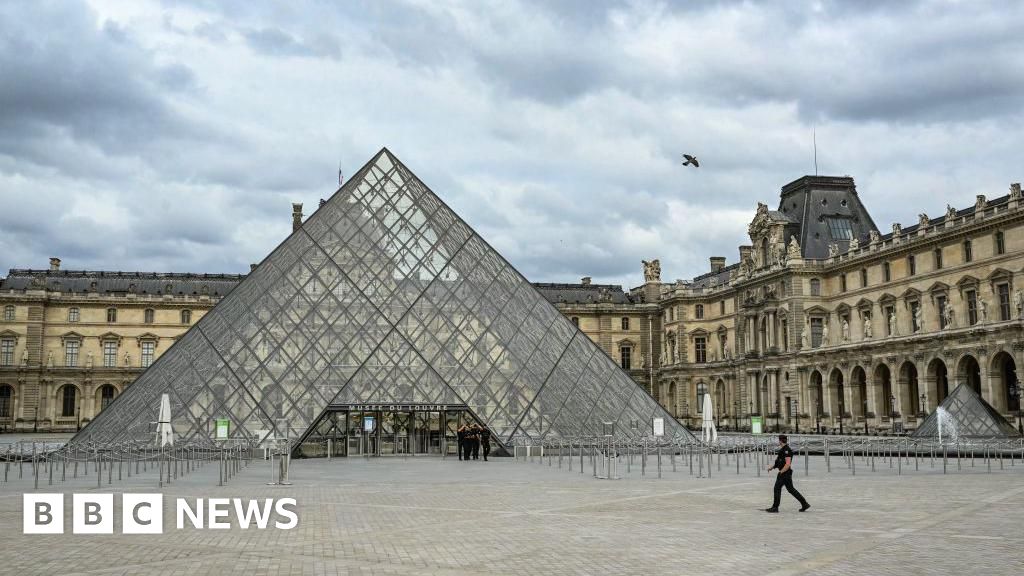 Leak damages 19th Century painting in latest Louvre setback - BBC