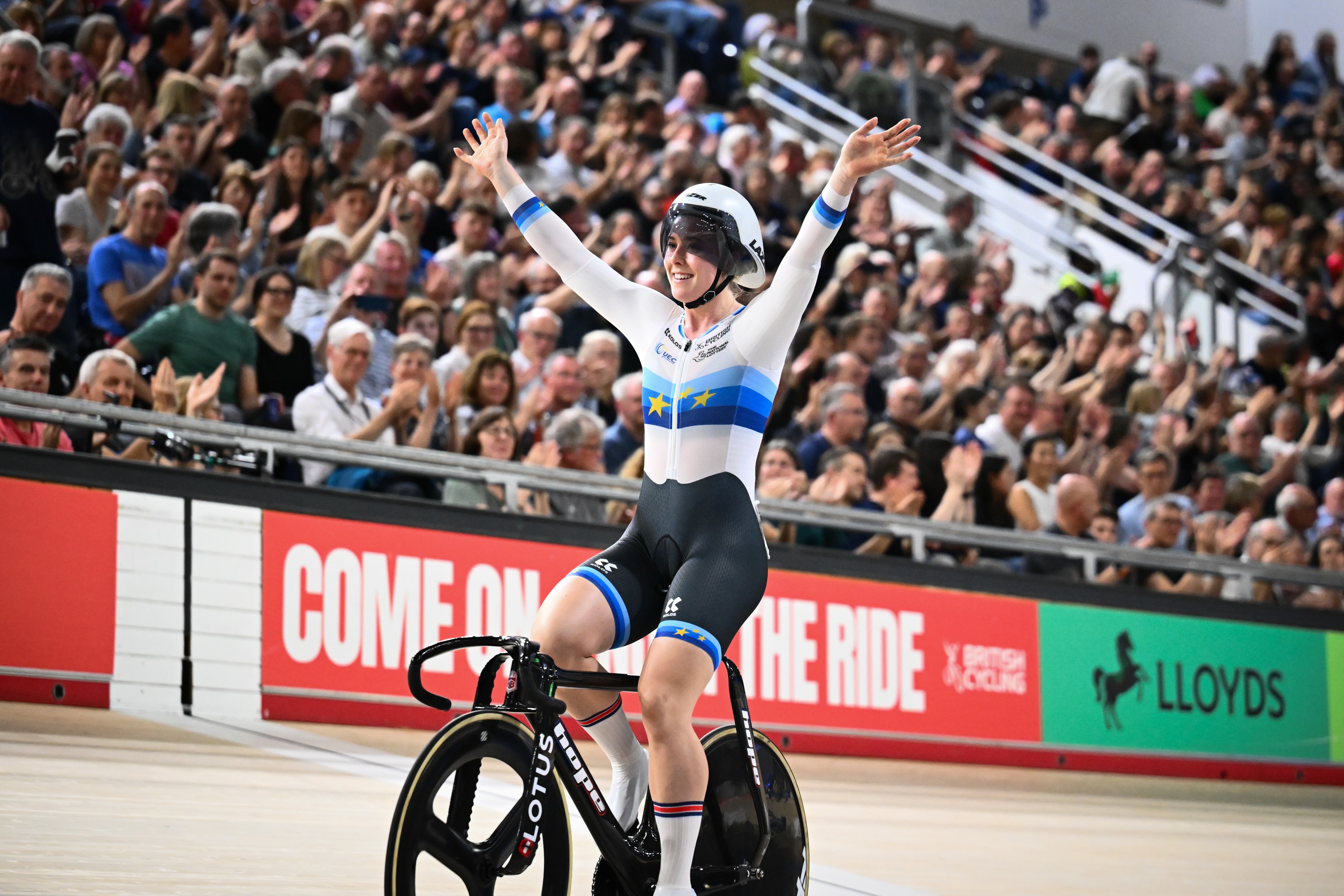 Emma Finucane at the British Track Championships