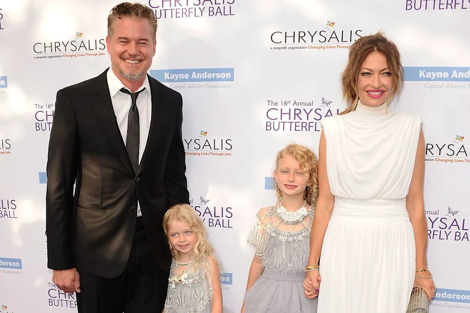 Eric Dane, Rebecca Gayheart and daughters Billie and Georgia in 2017 Jason LaVeris/FilmMagic