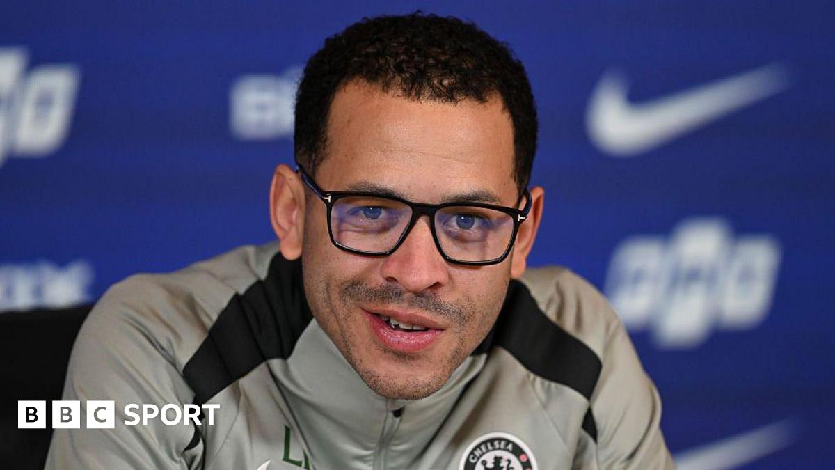 Liam Rosenior during a Chelsea news conference