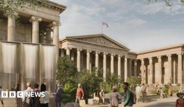 CGI showing what the museum would look like with the new buildings installed