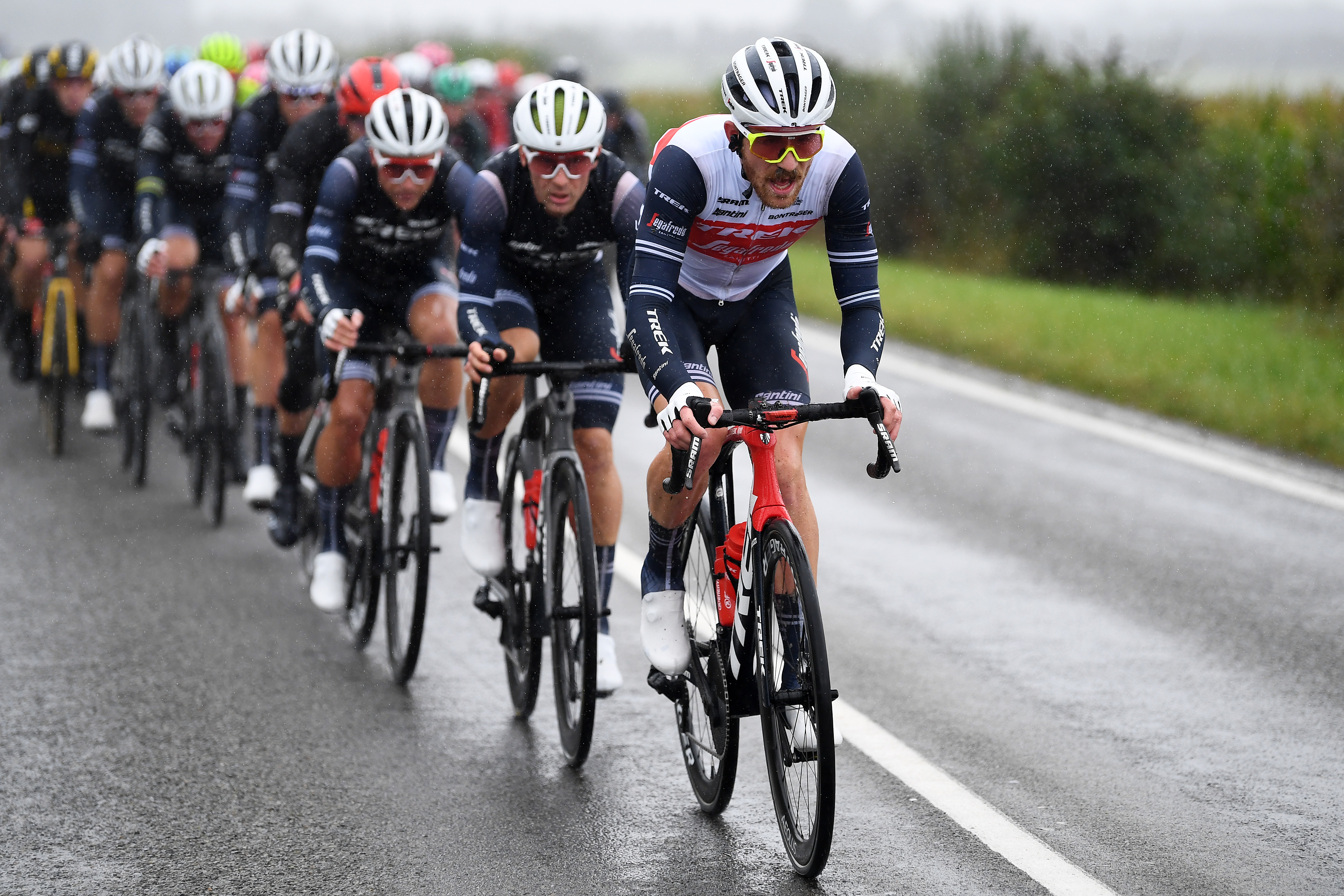 Quinn Simmons racing for Trek