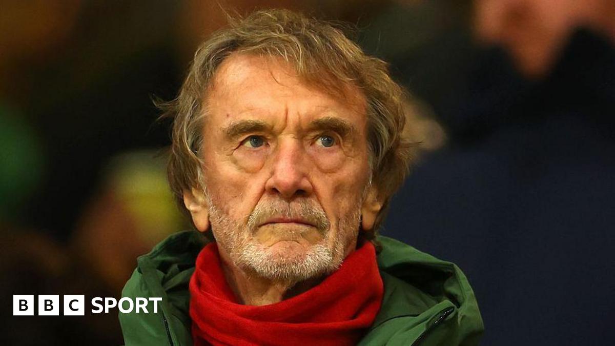 Manchester United co-owner Sir Jim Ratcliffe pictured in the stand