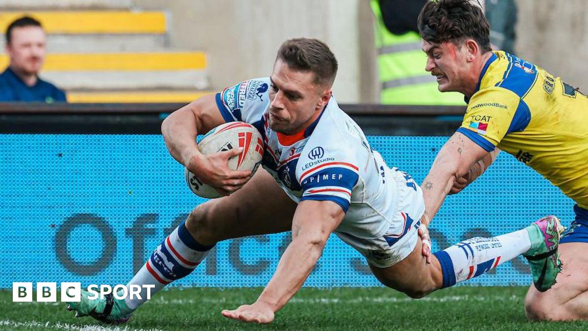 Matty Russell evades a defender to dive over in the corner and score a try for Wakefield Trinity against Warrington last season