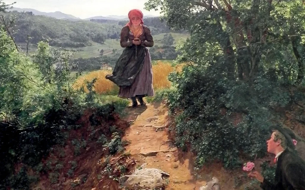 Viral painting from 150 years ago of 'time-travelling' woman holding an iPhone has been explained