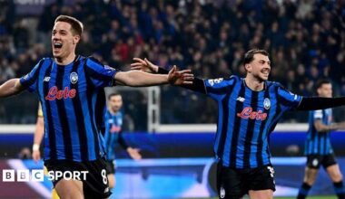 Atalanta 4-1 Borussia Dortmund (4-3 agg): Italians overturn two-goal deficit to reach last 16