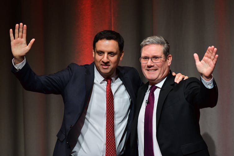 Anas Sarwar and Keir Starmer.