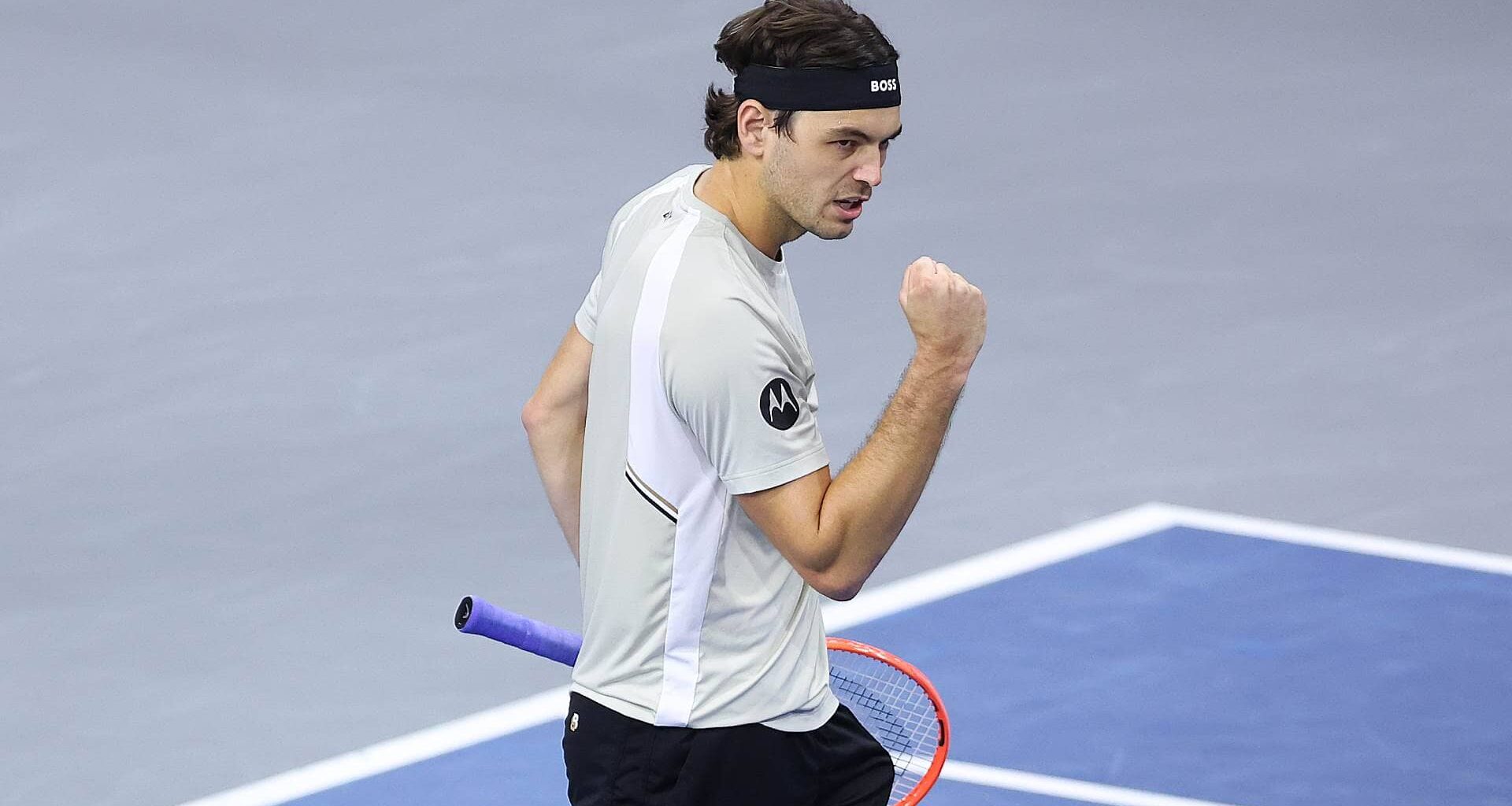 Taylor Fritz in action on Saturday in Dallas.
