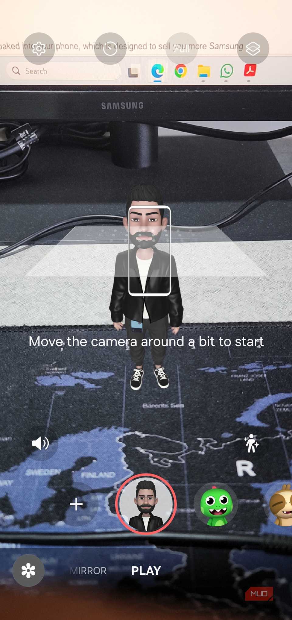Galaxy Camera app on phone