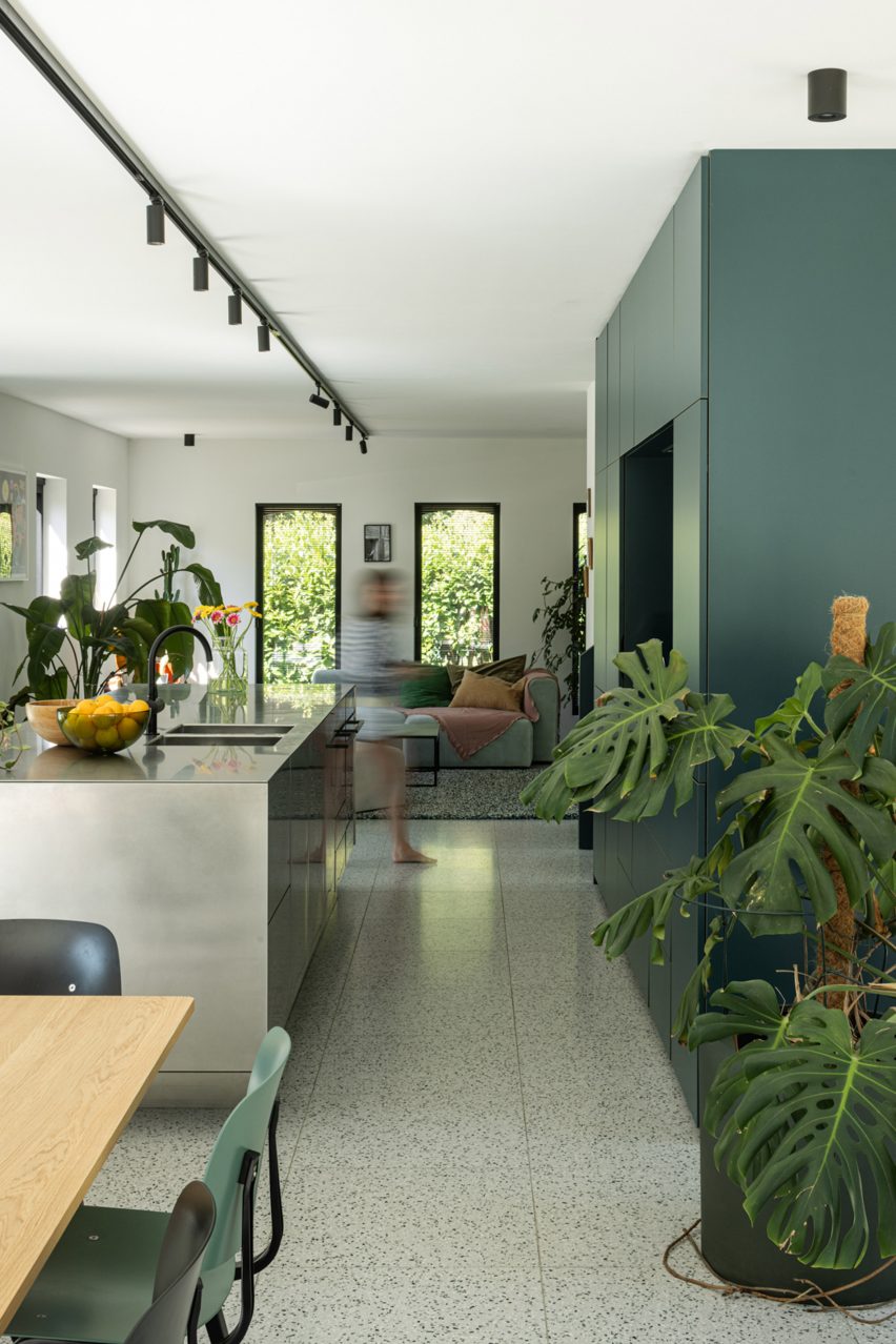 Shared living spaces inside The Garden Pavilion extension