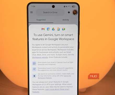 Turning on Gemini in Workspace.