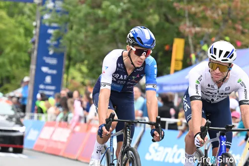 George Bennett alongside New Zealand's 2024 champion Aaron Gate