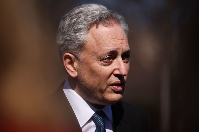 David Sacks, the White House artificial intelligence and crypto czar, speaks to the press in March.