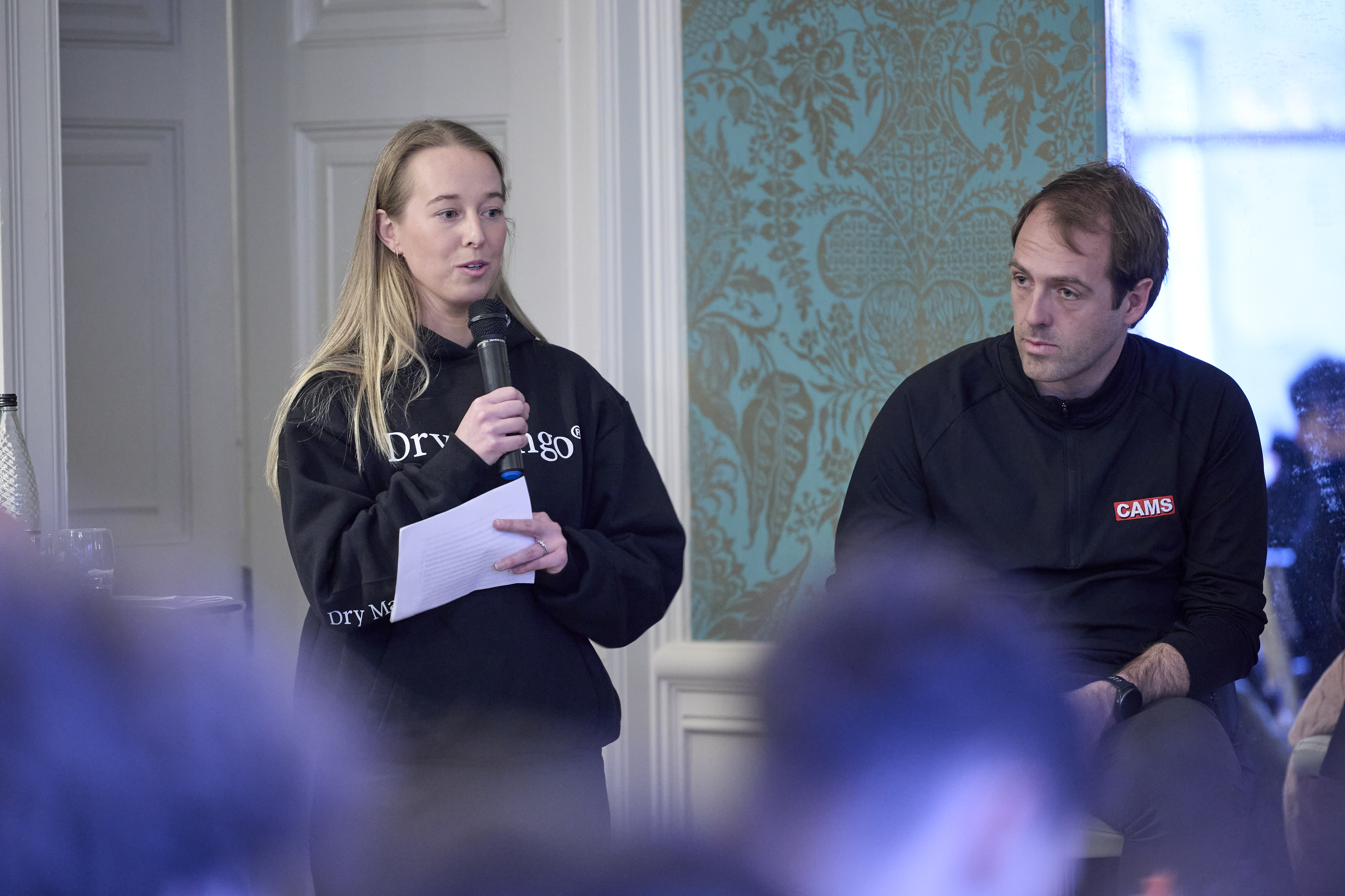 Alice Barnes speaks at the Camsmajaco launch