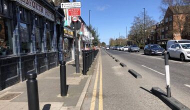 Gosforth High Street cycle lane