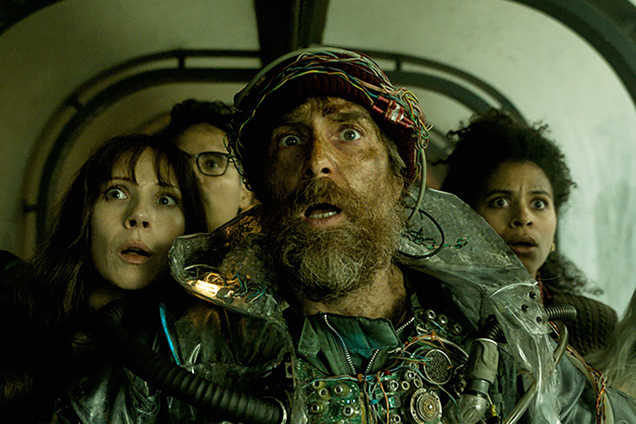 Juno Temple, Michael Peña, Sam Rockwell and Zazie Beetz in ‘Good Luck, Have Fun, Don’t Die’