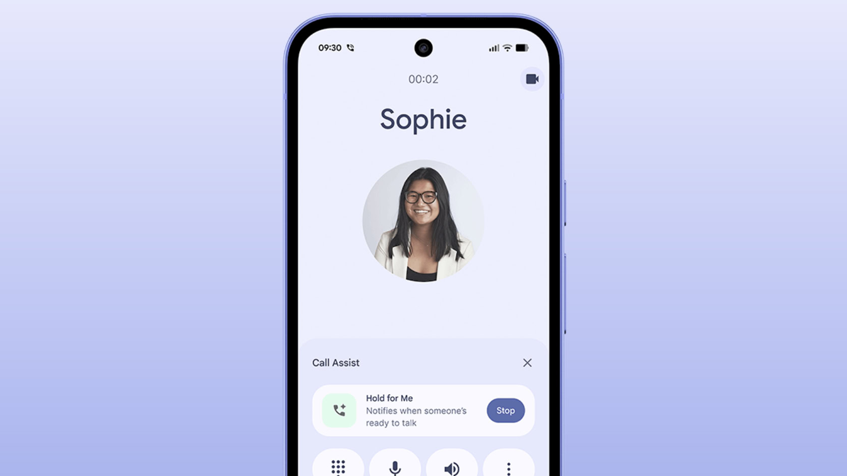A leaked render of the Google Pixel 10a against a light blue background.