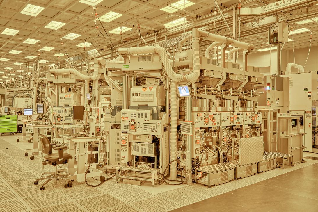 Machines are seen inside an Intel chip-making site in Chandler, Arizona.