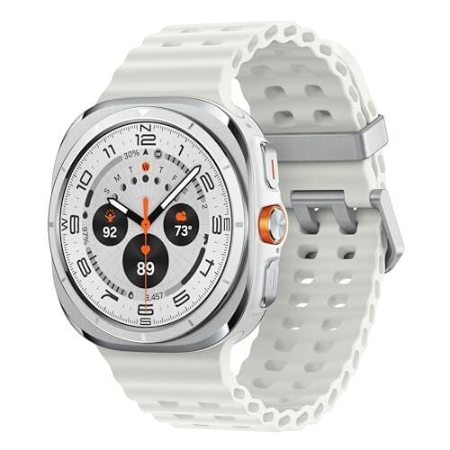 Samsung Galaxy Watch Ultra (2025) 47mm LTE Smartwatch, Titanium Casing, Advanced Sleep Coaching, Running Coach, Energy Score, Heart Rate Tracking, GPS, Titanium White [US Version, 2 Yr Warranty]