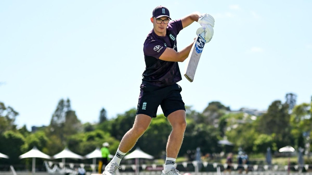 Asa Tribe batting in England Lions training