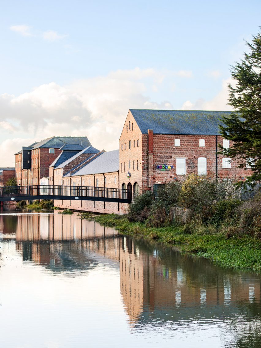 Warehouses beside a river in Grimsby