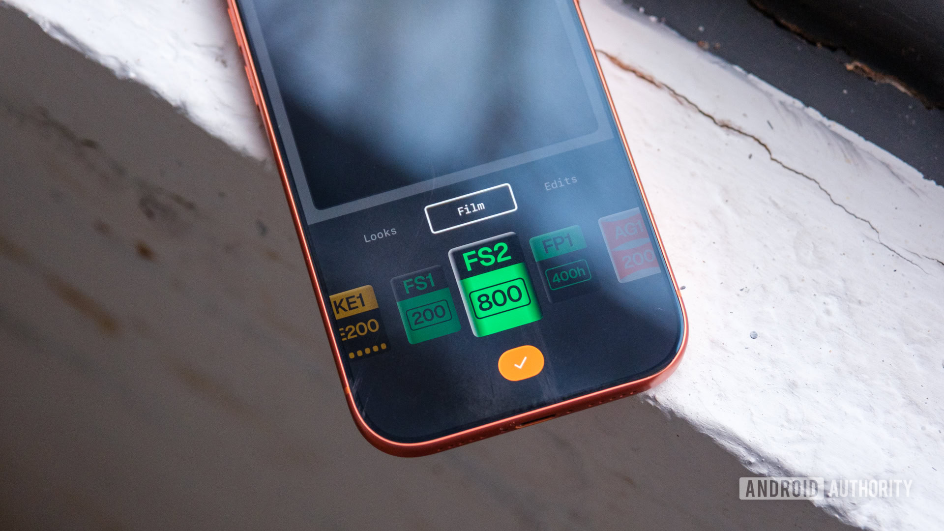 iOS snapseed film selector