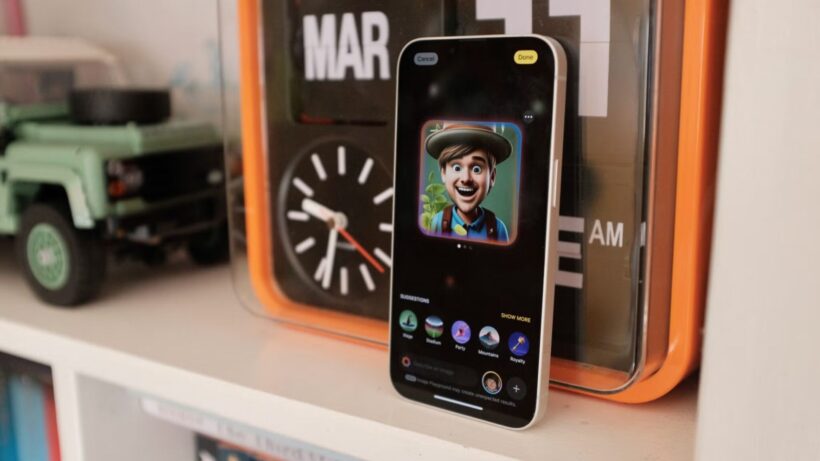 iPhone 16e displaying Image Playground