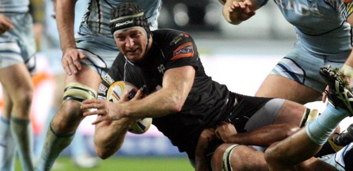 Ian Gough in action for the Ospreys