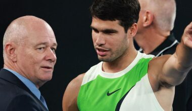 Carlos Alcaraz questions 'bizarre' decision in Australian Open final against Novak Djokovic as roof is closed on Rod Laver Arena