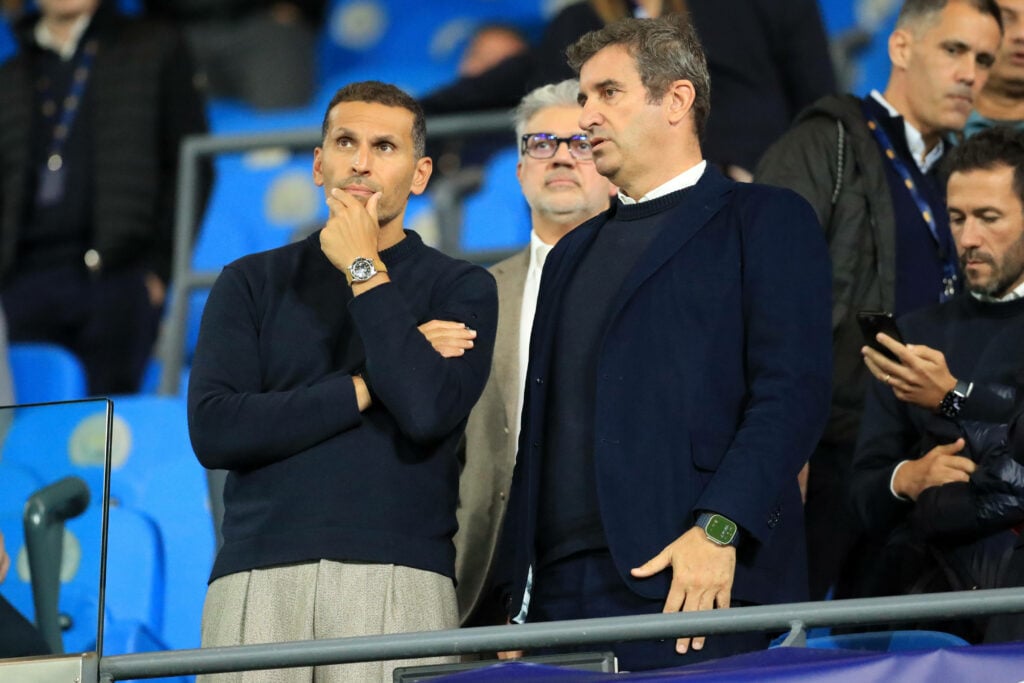 Man City chairman Khaldoon Al Mubarak and CEO Ferran Soriano